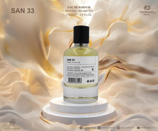 ⁦SAN 33 Fragrance deluxe בהשראת Santal 33 Le Labo בושם יוניסקס | 100 מ"ל או דה פרפיום⁩ – תמונה ⁦2⁩